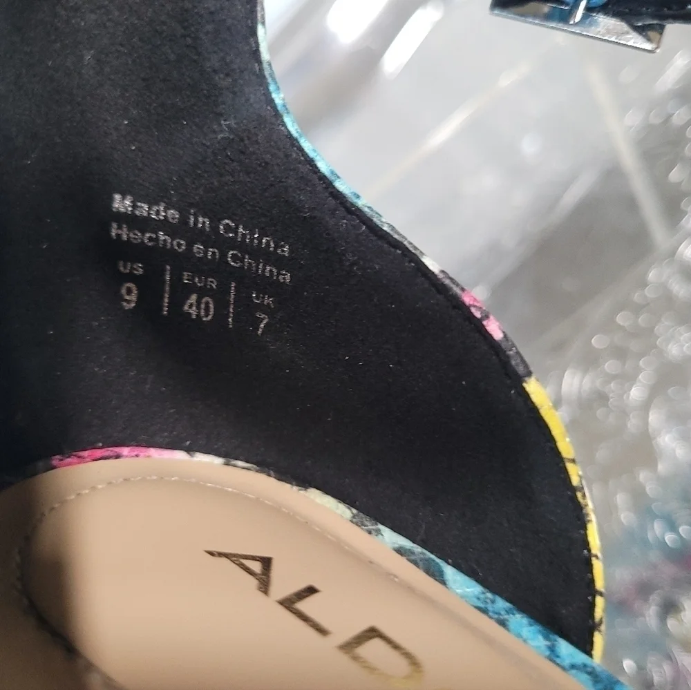 Aldo Multicolor Snake Print Stilettos-9 - Picture 5 of 8